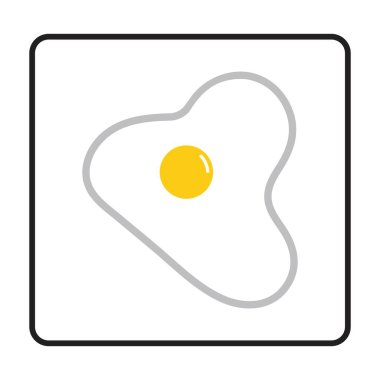 Omlet ikonu. Yumurta simgesi vektör illüstrasyonu