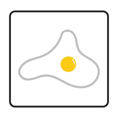 Omlet ikonu. Yumurta simgesi vektör illüstrasyonu