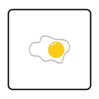 Omlet ikonu. Yumurta simgesi vektör illüstrasyonu