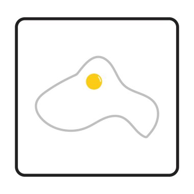 Omlet ikonu. Yumurta simgesi vektör illüstrasyonu