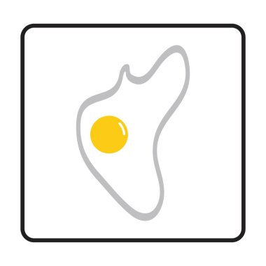 Omlet ikonu. Yumurta simgesi vektör illüstrasyonu