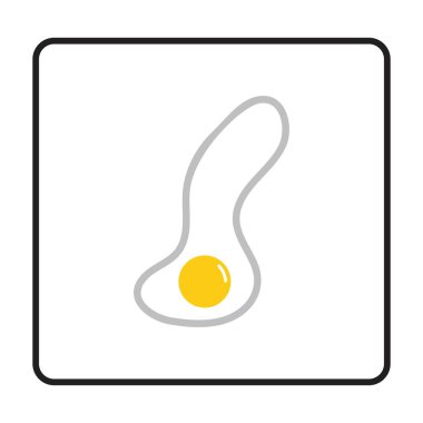 Omlet ikonu. Yumurta simgesi vektör illüstrasyonu