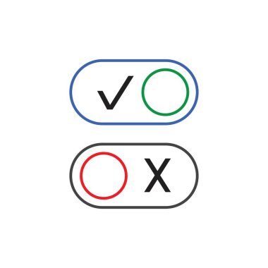 Kapalı Düğme Simgesi Vektör Tasarım İllüstrasyonunda
