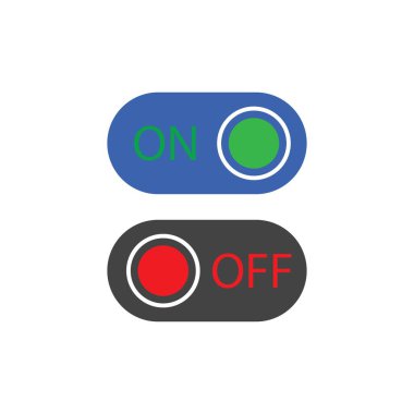 Kapalı Düğme Simgesi Vektör Tasarım İllüstrasyonunda