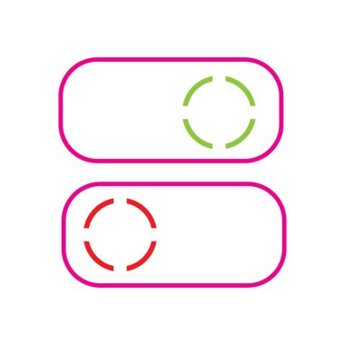 Kapalı Düğme Simgesi Vektör Tasarım İllüstrasyonunda