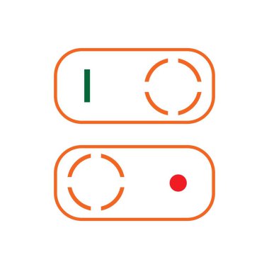 Kapalı Düğme Simgesi Vektör Tasarım İllüstrasyonunda