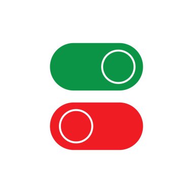 Kapalı Düğme Simgesi Vektör Tasarım İllüstrasyonunda