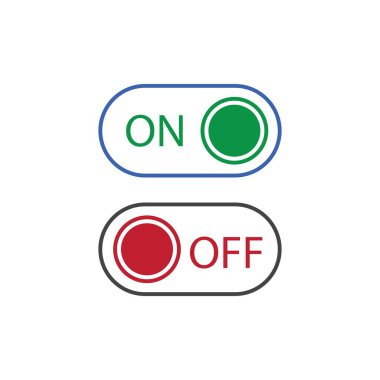 Kapalı Düğme Simgesi Vektör Tasarım İllüstrasyonunda