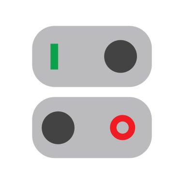 Kapalı Düğme Simgesi Vektör Tasarım İllüstrasyonunda