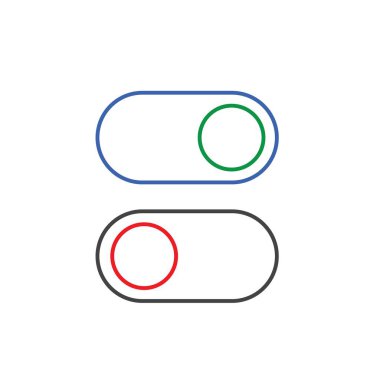 Kapalı Düğme Simgesi Vektör Tasarım İllüstrasyonunda