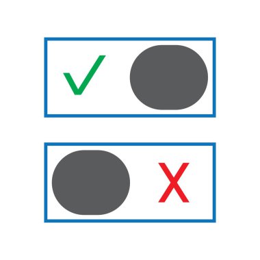Kapalı Düğme Simgesi Vektör Tasarım İllüstrasyonunda