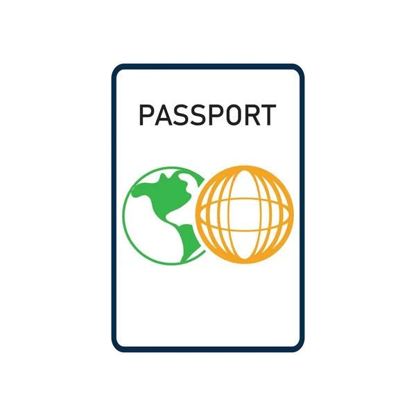 Icon Vector Logo Templat护照 — 图库矢量图片