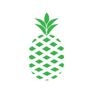 Ananas Tropikal Meyve Vektörü İllüstrasyonu