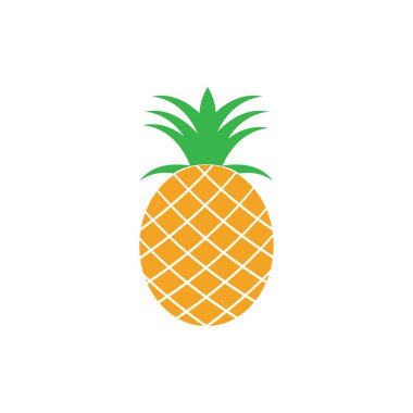 Ananas Tropikal Meyve Vektörü İllüstrasyonu