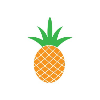 Ananas Tropikal Meyve Vektörü İllüstrasyonu