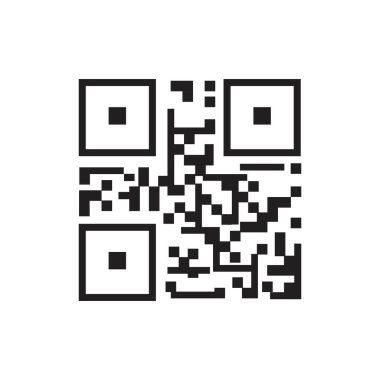 QR Kod Simgesi - Tanımlama Elementleri Resimleri, Vektör İmzalama ve Moda Sembolü.