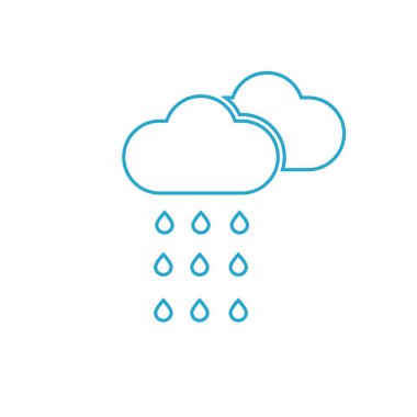 yağmur damlaları simgesi logo vektör illüstrasyon tasarımı