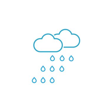 yağmur damlaları simgesi logo vektör illüstrasyon tasarımı