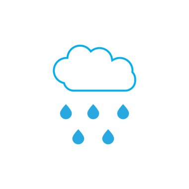 yağmur damlaları simgesi logo vektör illüstrasyon tasarımı