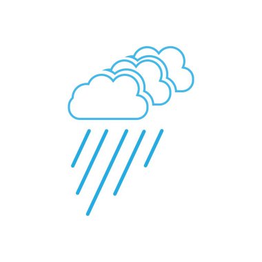 yağmur damlaları simgesi logo vektör illüstrasyon tasarımı