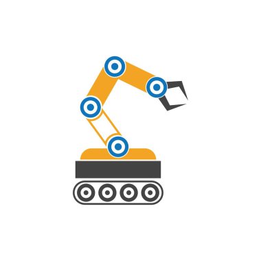Endüstriyel mekanik robot kol vektör simgeleri