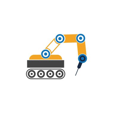 Endüstriyel mekanik robot kol vektör simgeleri
