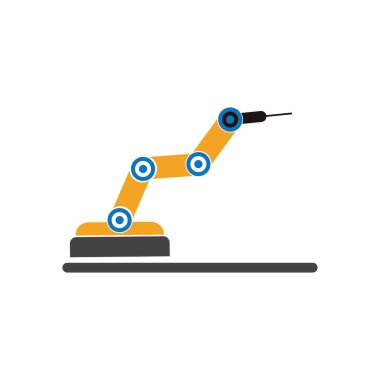 Endüstriyel mekanik robot kol vektör simgeleri