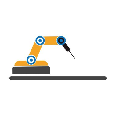 Endüstriyel mekanik robot kol vektör simgeleri