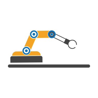 Endüstriyel mekanik robot kol vektör simgeleri