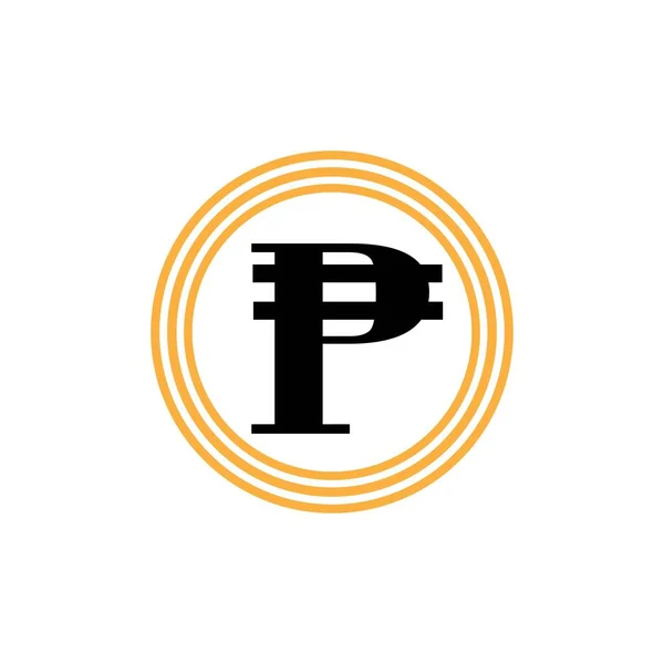 Philippines Symbol Waluty Bankowej Ikona Wektora Peso — Wektor stockowy