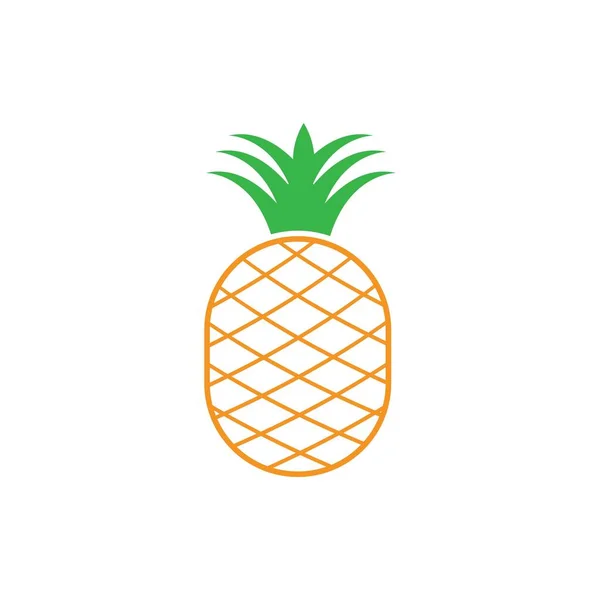 菠萝热带水果病媒示范 — 图库矢量图片