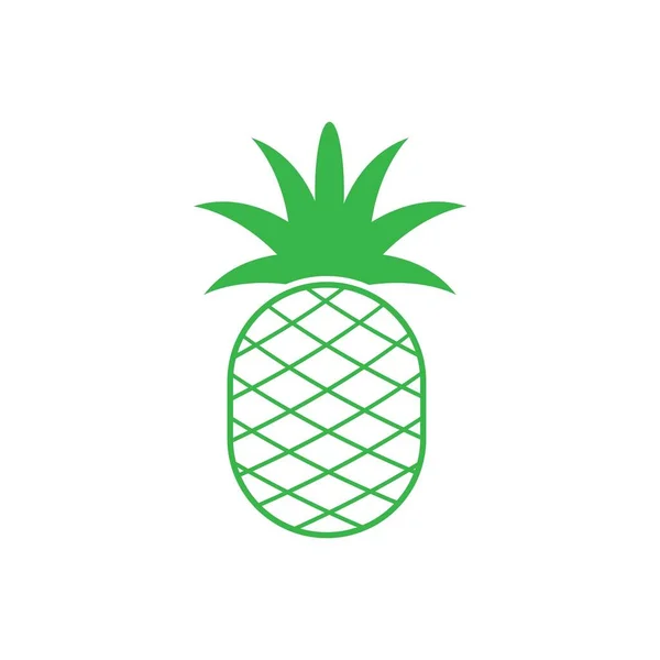 Piña Vector Frutas Tropicales Ilustración — Archivo Imágenes Vectoriales