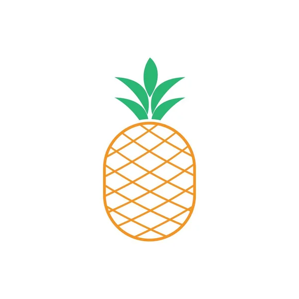 Piña Vector Frutas Tropicales Ilustración — Vector de stock