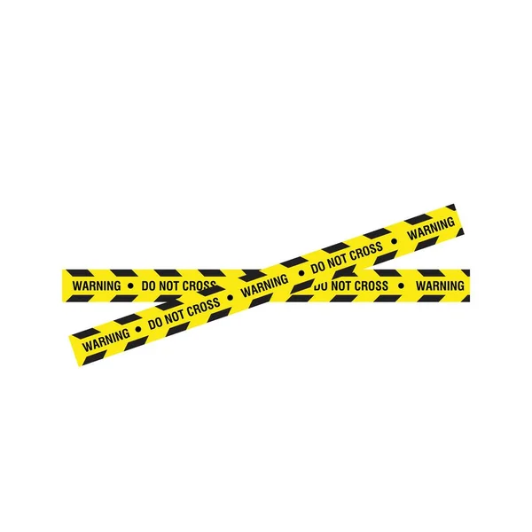 Preto Amarelo Policial Stripe Vector Ilustração Design — Vetor de Stock