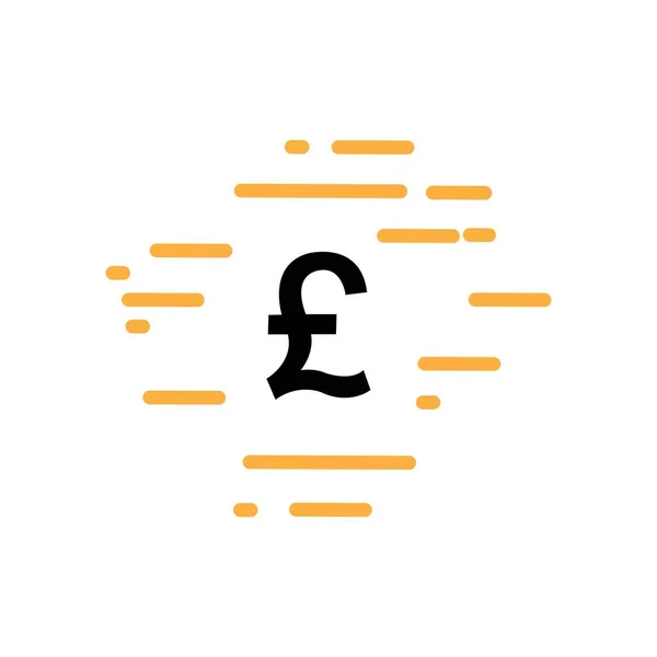 Pound Money Vector Icon Illustration Design Template Vector — Stock Vector