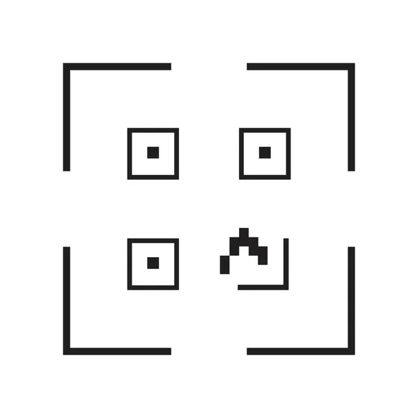 Піктограма Коду Ілюстрації Елементів Ідентифікації Векторний Знак Символ Моди — стоковий вектор