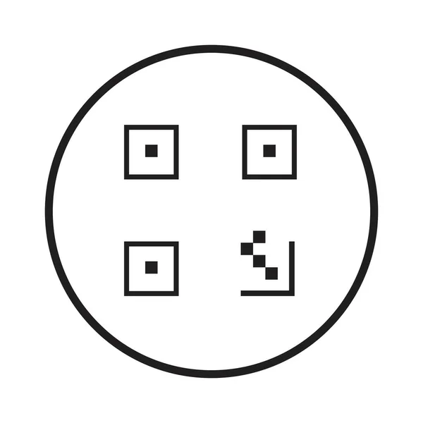 Kod Ikon Identifieringselement Illustrationer Vektortecken Trendig Symbol — Stock vektor