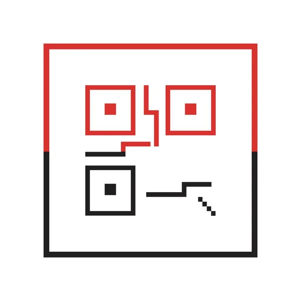 Ikona Kódu Ikona Identifikačních Prvků Vektorové Znaménko Módní Symbol — Stockový vektor
