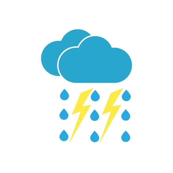 Raindrops Ícone Logotipo Vetor Ilustração Design —  Vetores de Stock