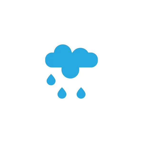 Raindrops Ícone Logotipo Vetor Ilustração Design — Vetor de Stock