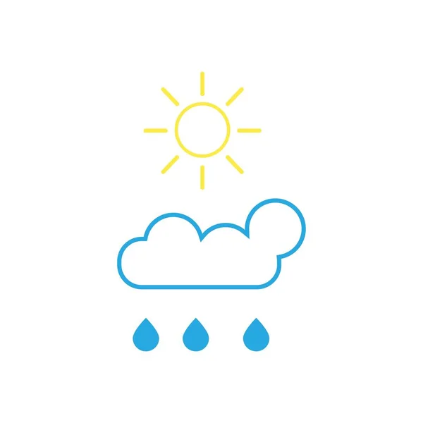 Raindrops Icon Logo Vector Illustration Design — Stock Vector