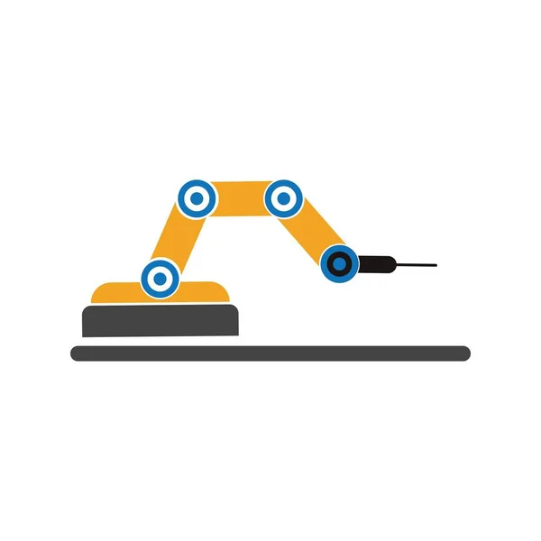 Βιομηχανικά Μηχανικά Ρομπότ Βραχίονα Διανυσματικά Εικονίδια — Διανυσματικό Αρχείο