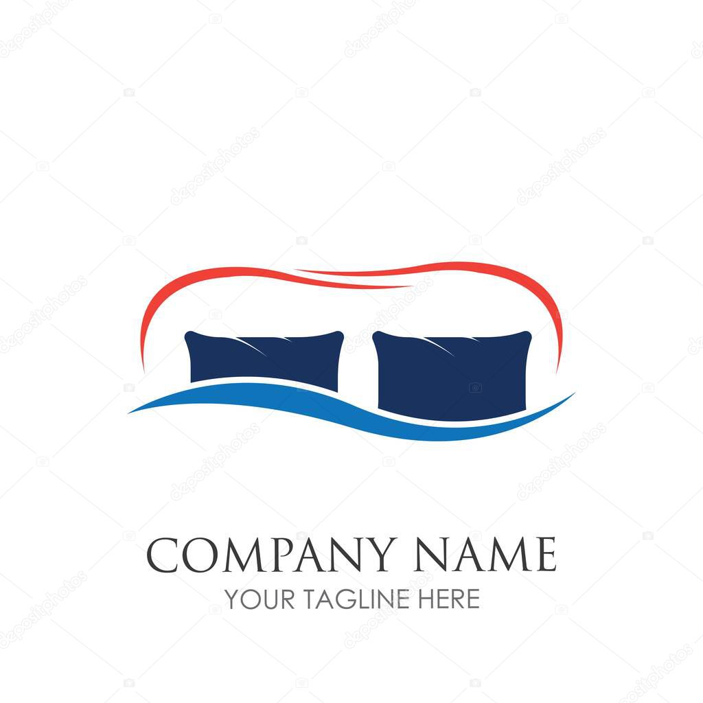 Pillow logo symbol vector illustration design templat