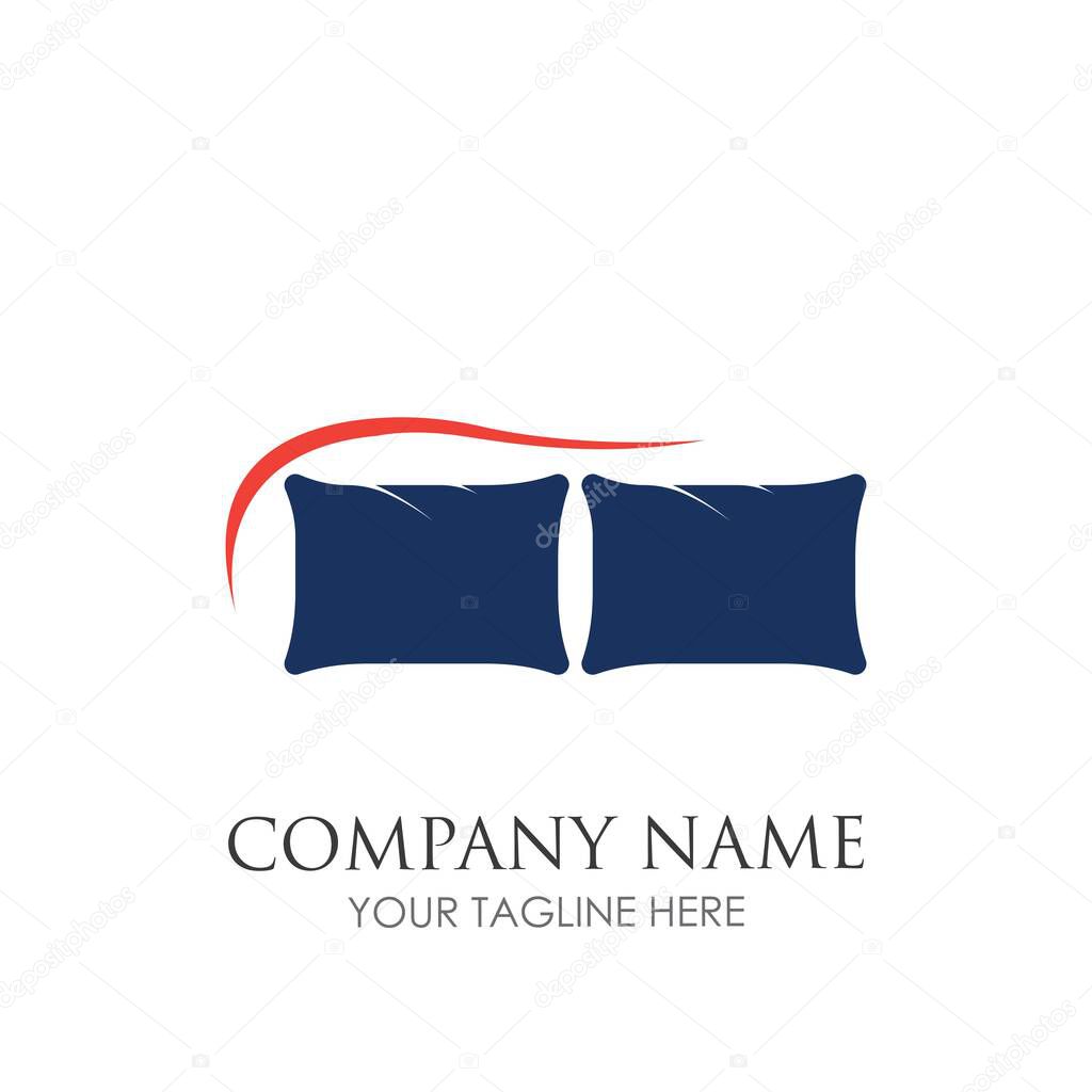 Pillow logo symbol vector illustration design templat
