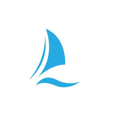yelkenli logo vektör konsepti çizim şablonu