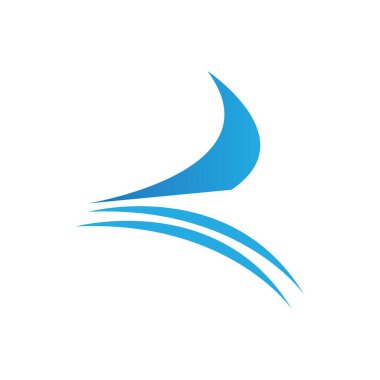 yelkenli logo vektör konsepti çizim şablonu