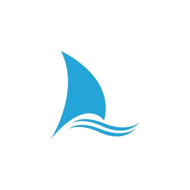 yelkenli logo vektör konsepti çizim şablonu