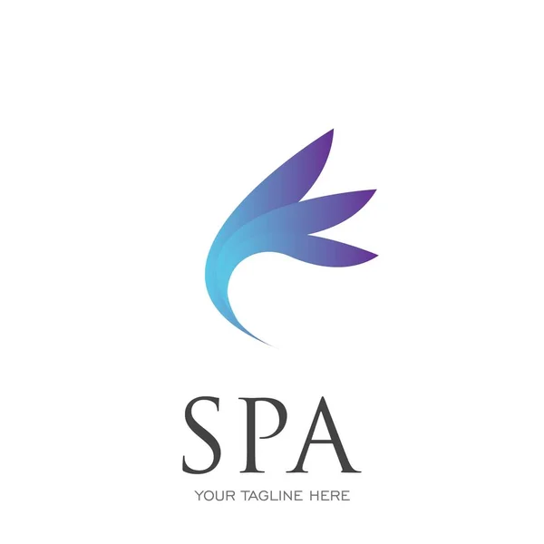 Spa Logo Vettore Illustrazione Modello Design — Vettoriale Stock