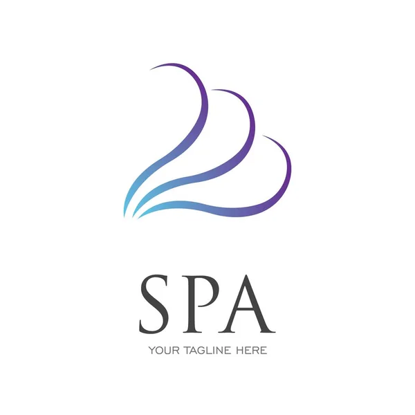 Spa Logotipo Vetor Ilustração Design Modelo —  Vetores de Stock