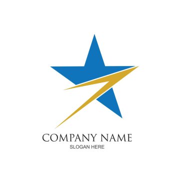 Yıldız simgesi şablon vektör illüstrasyon tasarımı